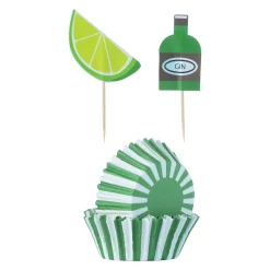 Cupcake Cases & Toppers>Mason Cash 48 Gin & Tonic Cupcake Case & Toppers