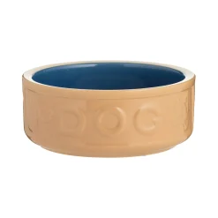 Cane Pet Bowls|Dog Bowls>Mason Cash Cane & Blue Lettered Dog Bowl 18cm
