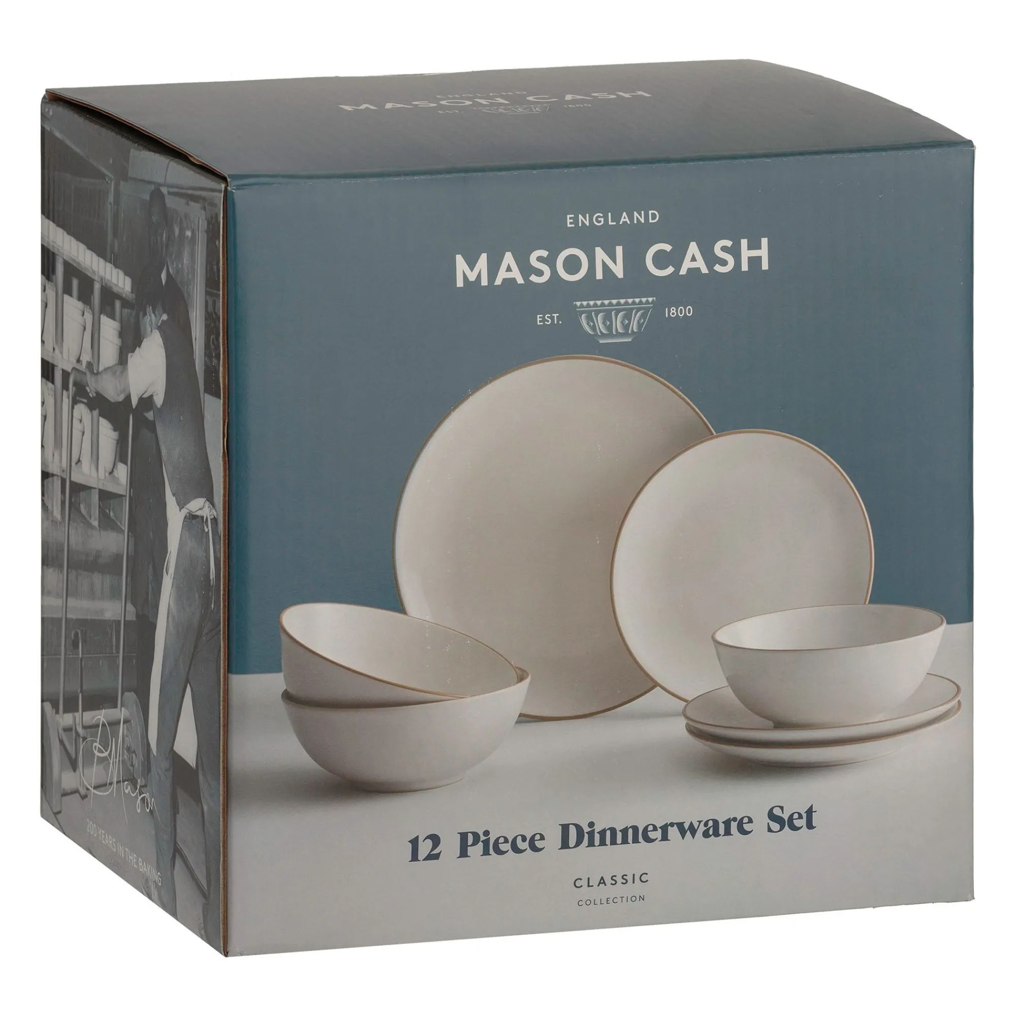 Dinner Sets>Mason Cash Classic Collection Cream 12 Piece Dinner Set