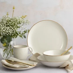 Plates>Mason Cash Classic Collection Set 4 Cream Dinner Plates