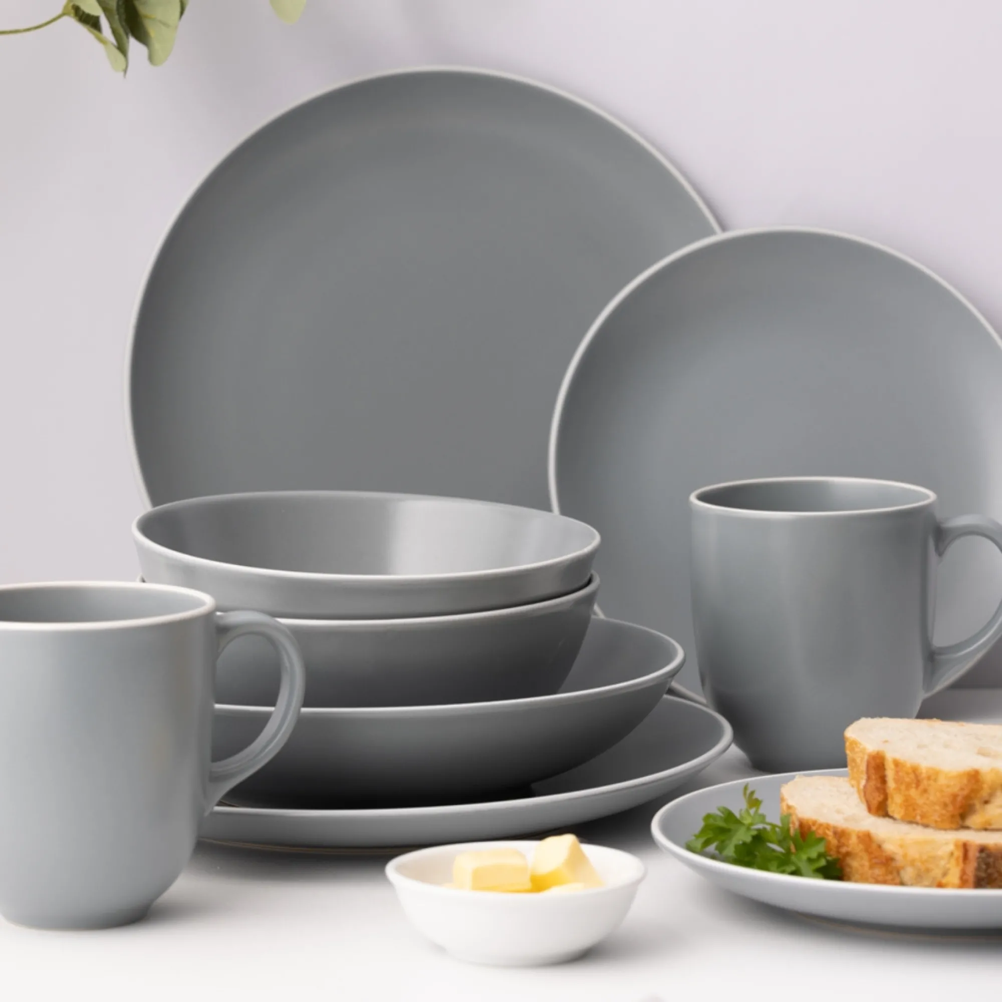 Plates>Mason Cash Classic Collection Set 4 Grey Dinner Plates