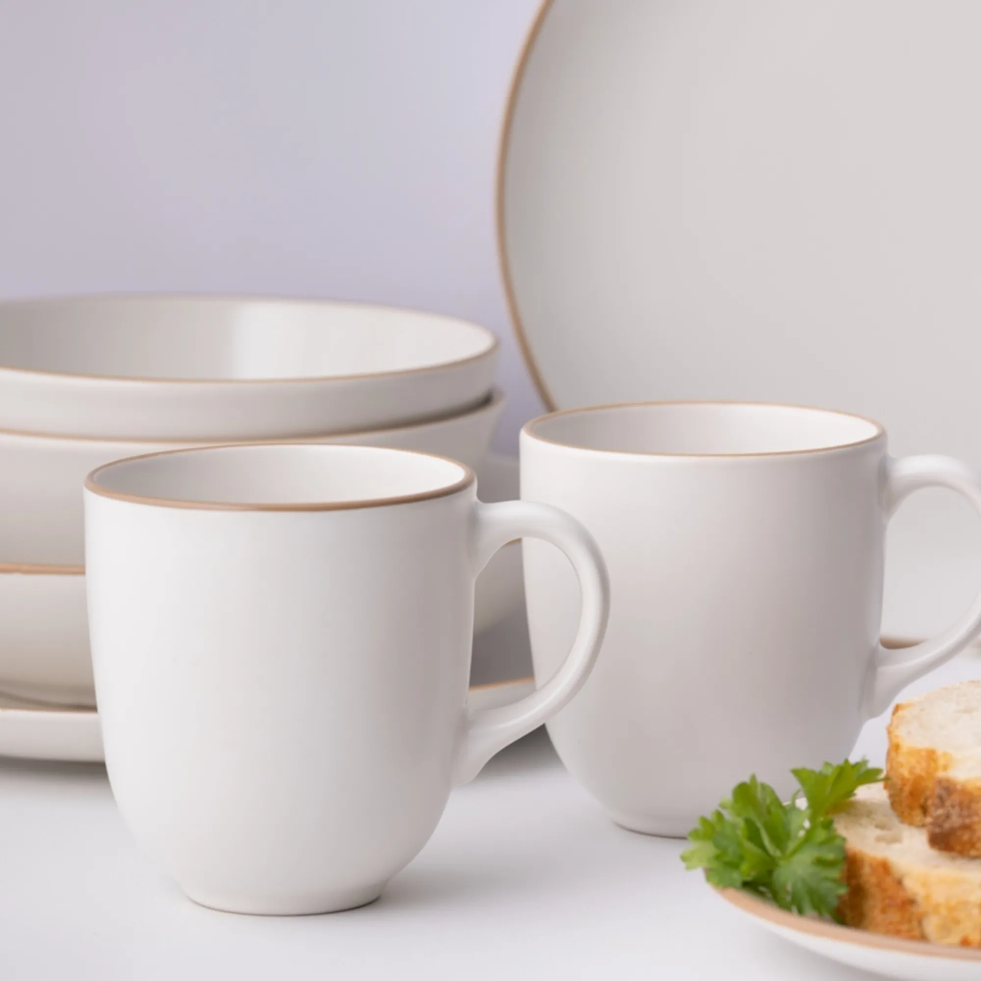 Mugs>Mason Cash Classic Collection Set Of 4 Cream Mugs 400ml