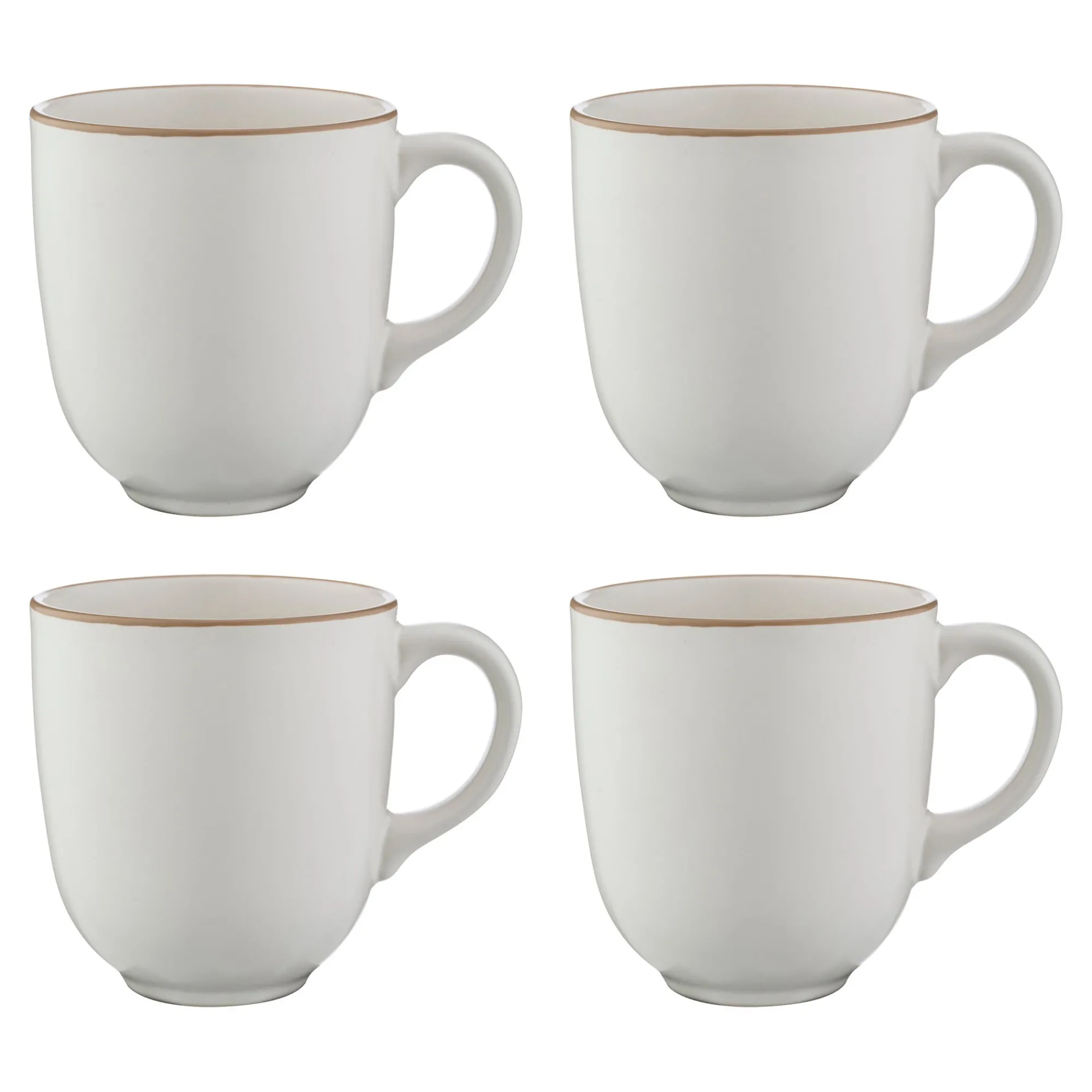 Mugs>Mason Cash Classic Collection Set Of 4 Cream Mugs 400ml