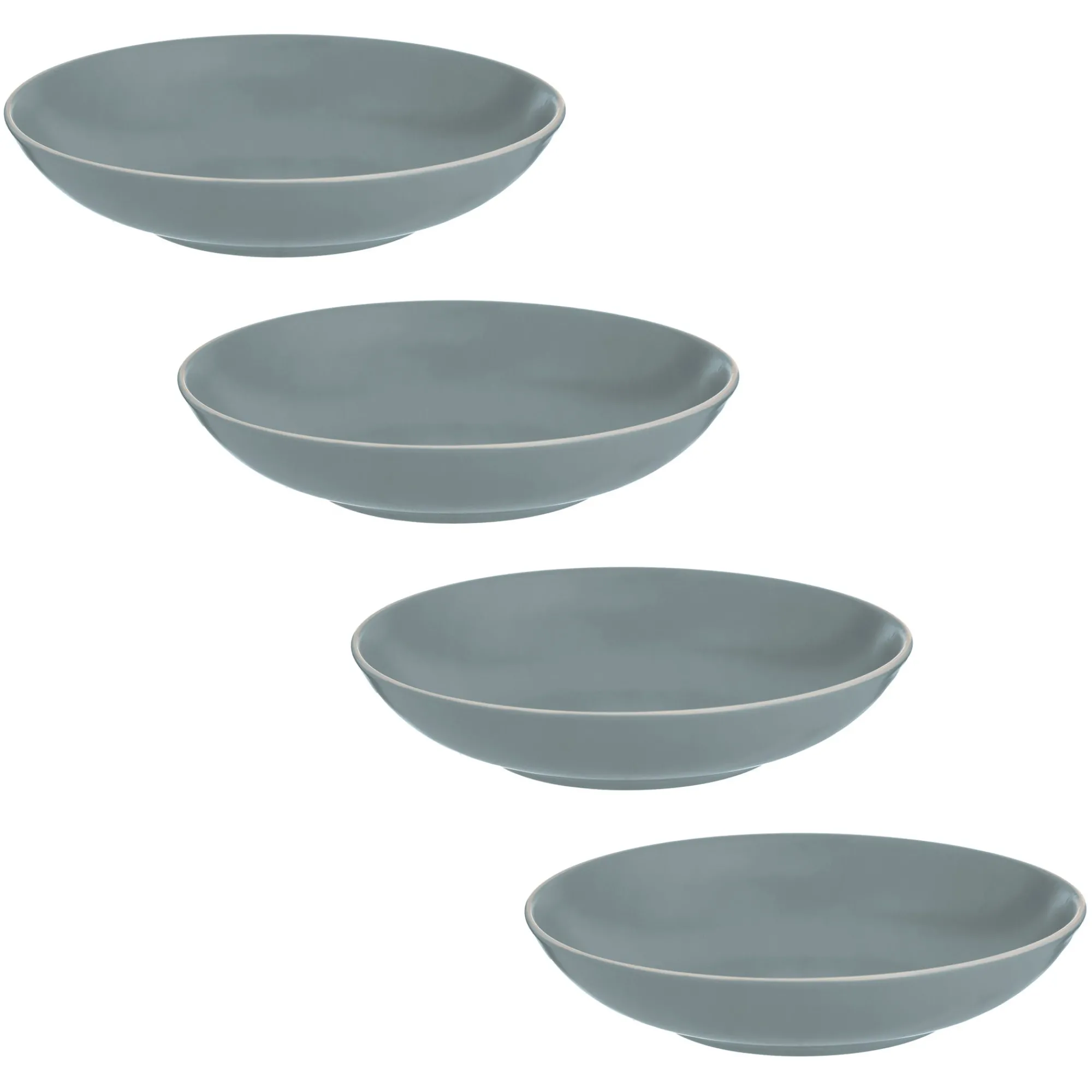 Bowls>Mason Cash Classic Collection Set Of 4 Grey Pasta Bowls