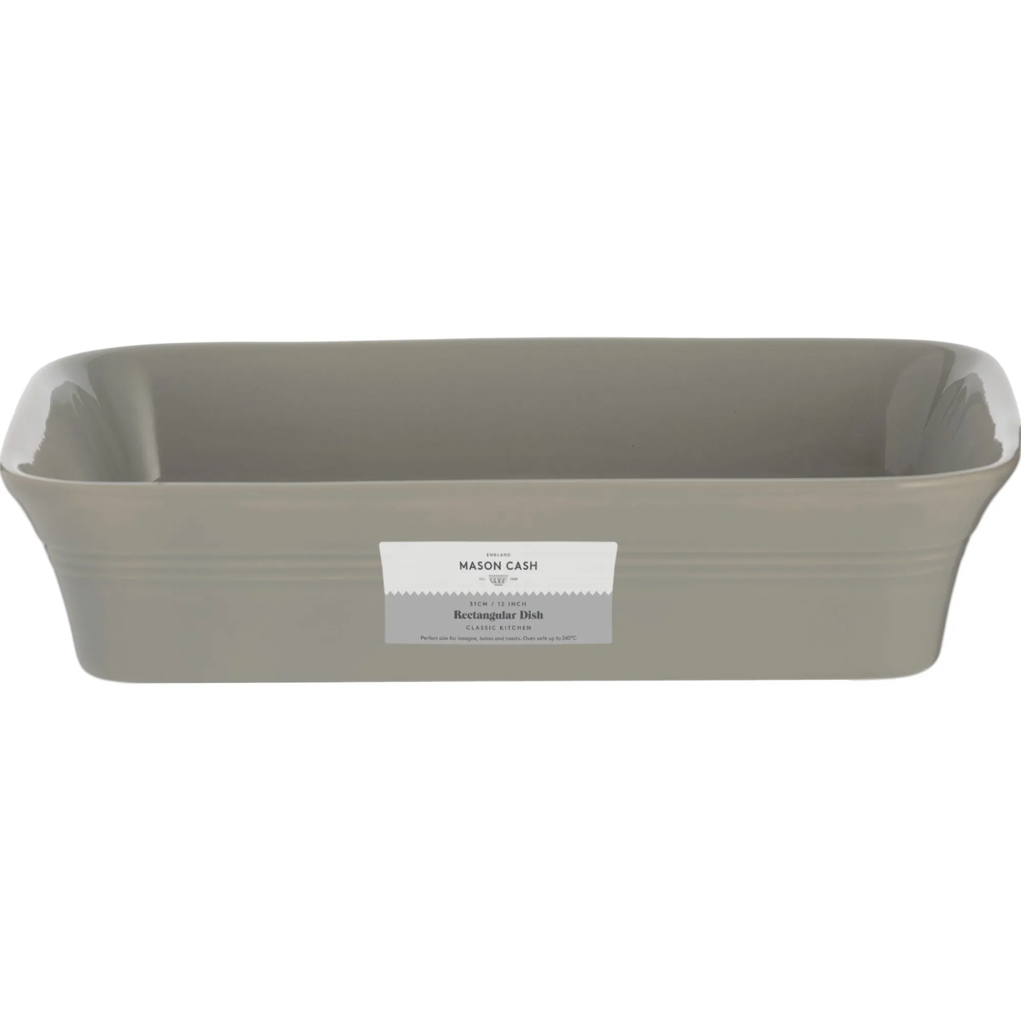 Rectangular Dishes>Mason Cash Classic Kitchen Grey Rectangular Baker 31cm