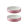 Decorated Pet Bowls|Cat Bowls>Mason Cash Colour Mix Pink Set Of 2 Cat Saucers 13cm
