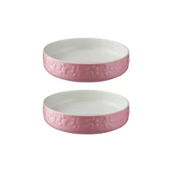 Decorated Pet Bowls|Cat Bowls>Mason Cash Colour Mix Pink Set Of 2 Cat Saucers 13cm