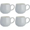 Mugs>Mason Cash Embossed Chevron Set Of 4 Grey Mugs 350ml