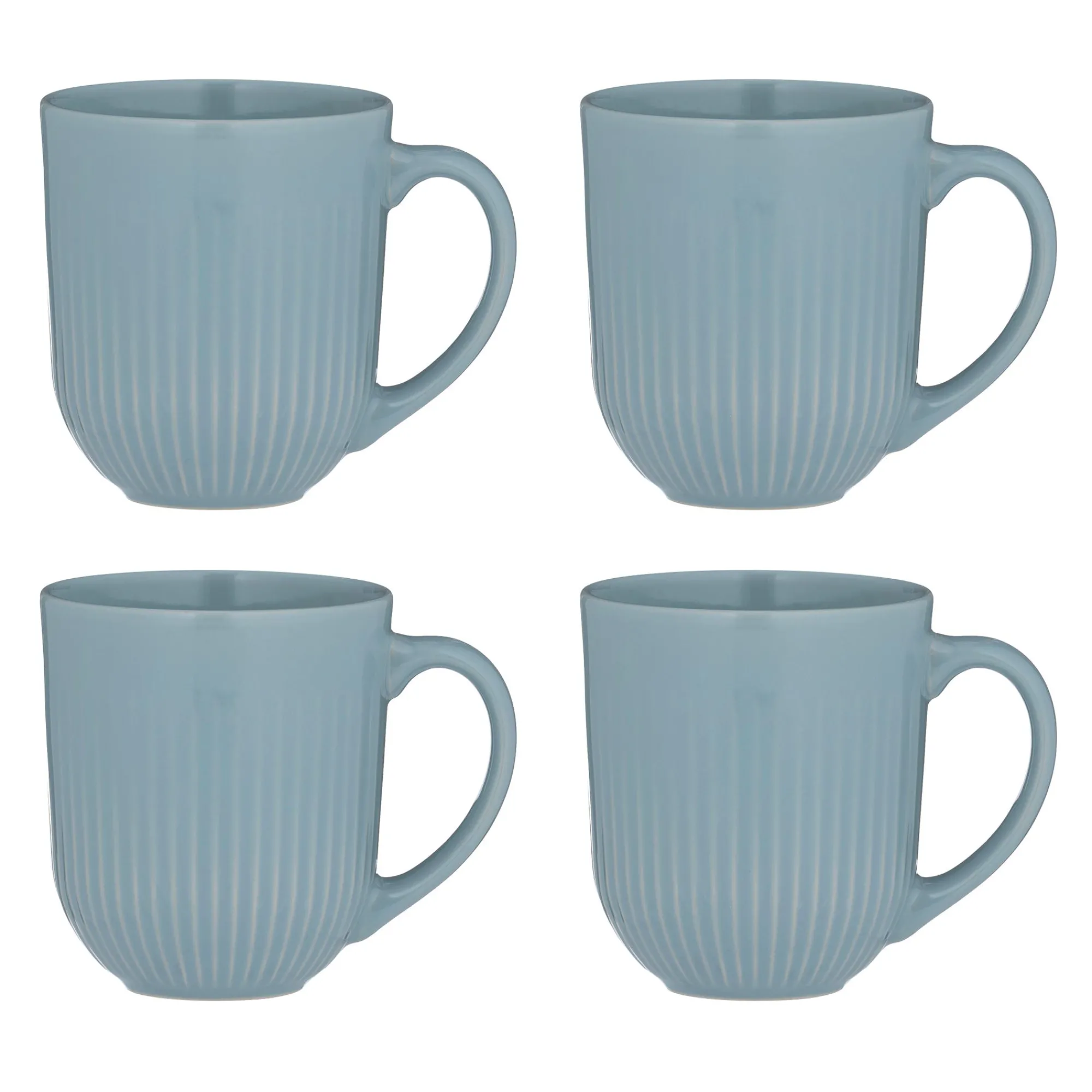 Mugs>Mason Cash Linear Set Of 4 Blue Mugs 300ml