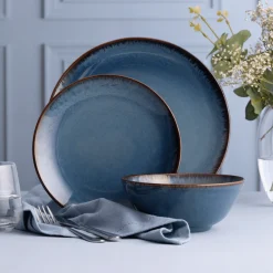 Plates>Mason Cash Reactive Blue Set Of 4 Side Plates