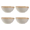 Bowls>Mason Cash Reactive Cream Set Of 4 Bowls 16.5cm