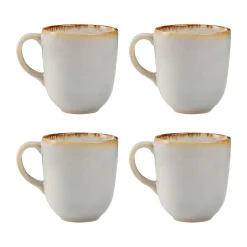 Mugs>Mason Cash Reactive Cream Set Of 4 Mugs 400ml
