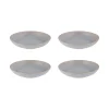 Bowls>Mason Cash Reactive Linear Grey Set Of 4 Pasta Bowls