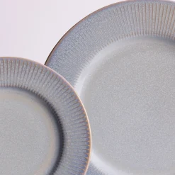 Plates>Mason Cash Reactive Linear Grey Set Of 4 Dinner Plates
