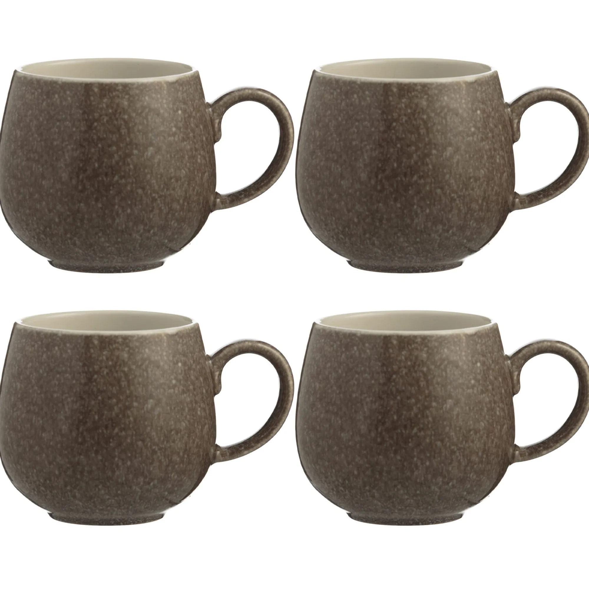 Mugs>Mason Cash Reactive Set Of 4 Charcoal Mugs 350ml