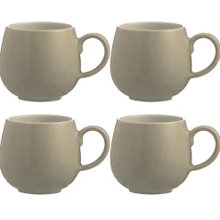 Mugs>Mason Cash Reactive Set Of 4 Stone Mugs 350ml