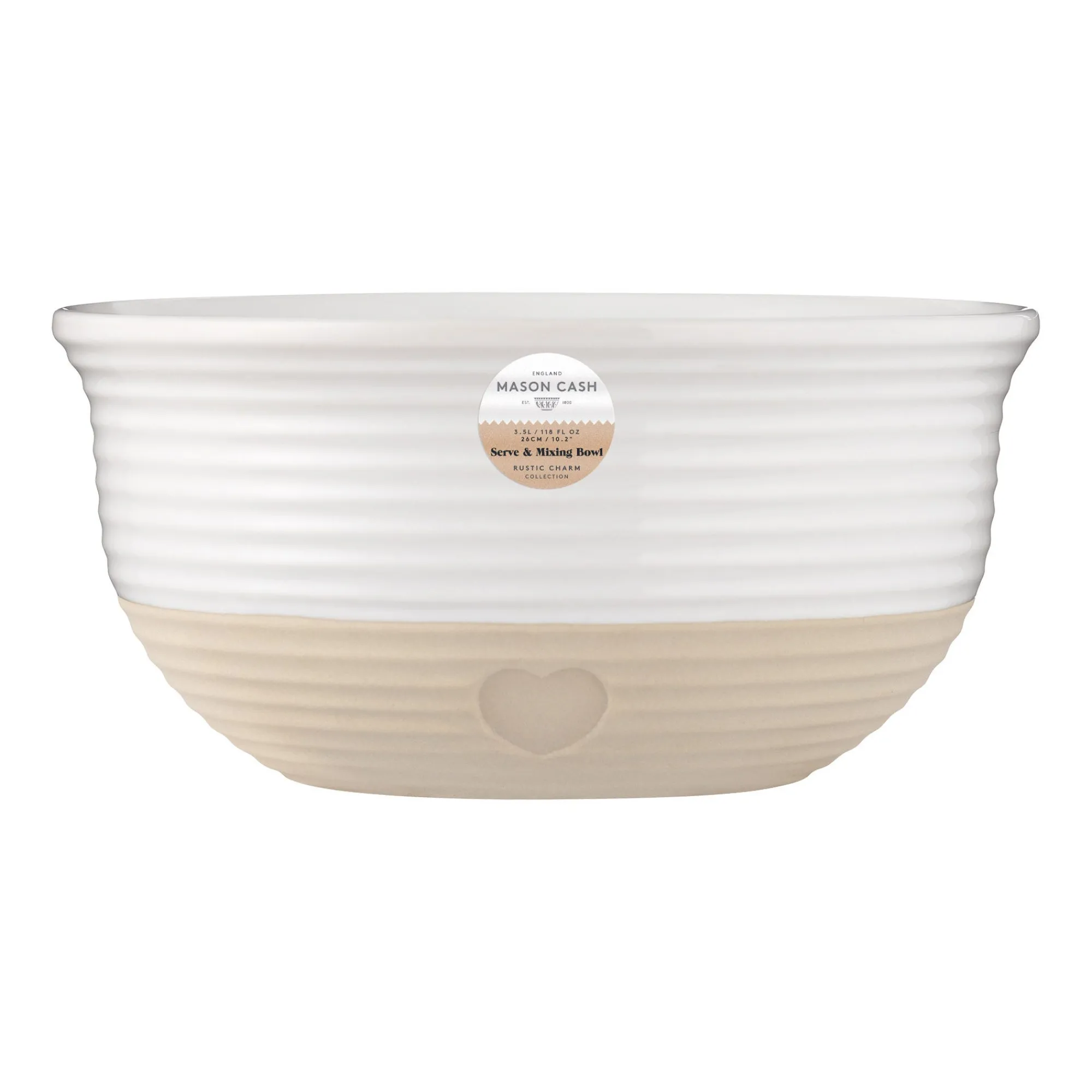 Oval & Pie Dishes>Mason Cash Rustic Charm Bowl 26cm