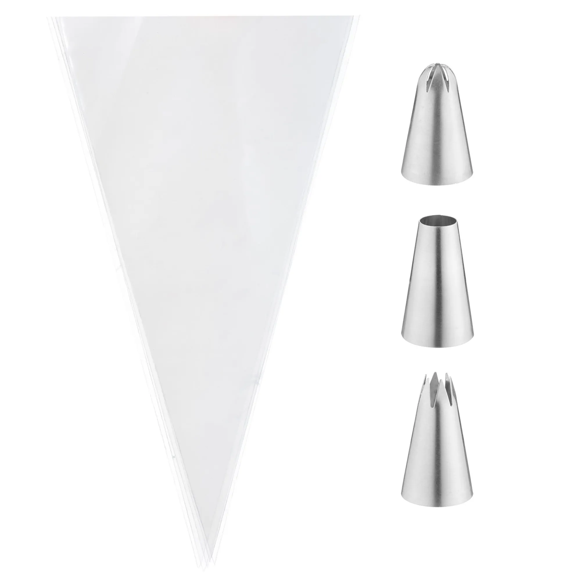 Piping & Icing>Mason Cash Set Of 3 Medium Nozzles 6 Bags