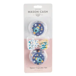 Cupcake Cases & Toppers>Mason Cash Set Of 48 Space Cases & Toppers