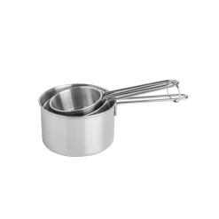 Cake Presentation|Measuring Jugs & Spoons>Mason Cash Set Of 3 Stainless Steel Measuring Cups