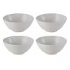 Bowls>Mason Cash William Mason Set 4 White Soup/Cereal Bowls
