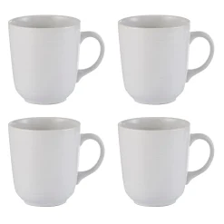 Mugs>Mason Cash William Mason Set Of 4 White Mugs 400ml